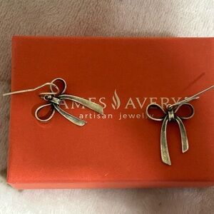 James Avery Silver Ribbon Earrings